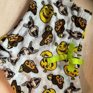 Dreamworks Shrek Fleece Shorts with Brown and White Design